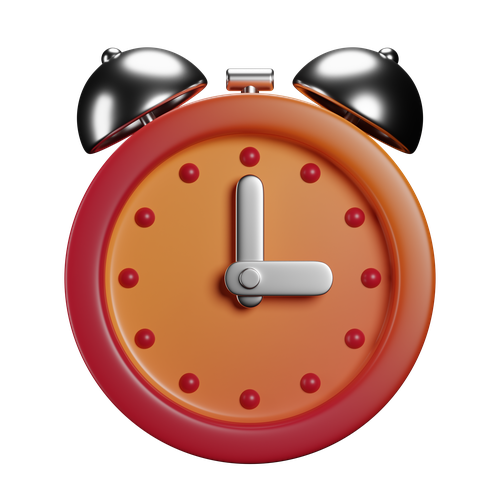 3D alarm clock icon
